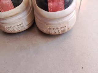 Converse All Star Botas Negras Rosas talla 32