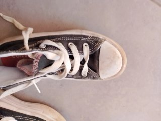 Converse All Star Botas Negras Rosas talla 32
