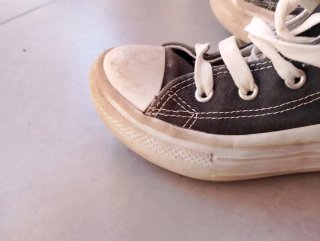 Converse All Star Botas Negras Rosas talla 32