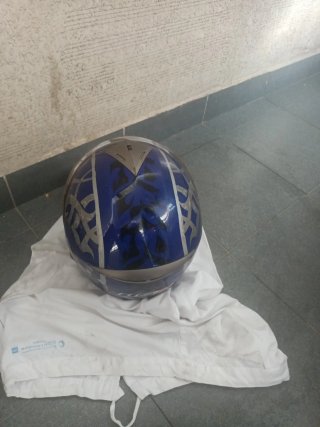 Casco LS2 Talla M Azul para Examen DGT A2