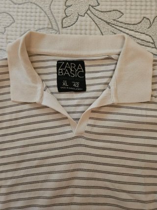 Polo Zara Basic Rayas Talla XL