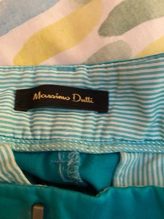 Pantalón Capri Verde Massimo Dutti