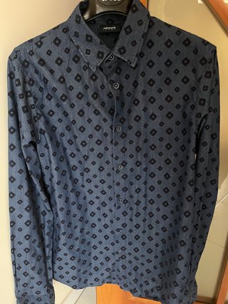 Camicia Armani Jeans Denim Fantasia Taglia M
