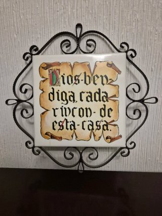 Azulejo decorativo Dios bendiga