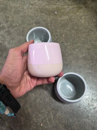 Conjunto 3 mini jarrones cerámica