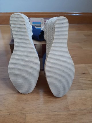 Sandalias esparto VIVANT azul talla 36