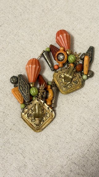 Set Pendientes y Gargantilla Naranja
