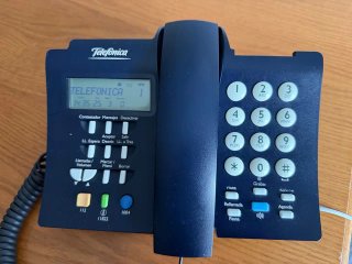Teléfono fijo Domo Telefónica azul marino