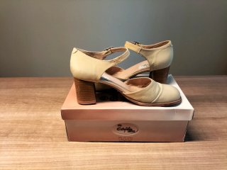 Zapatos de vestir tacón raso beige T38