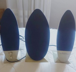 Altavoces Multimedia Azul y Blanco