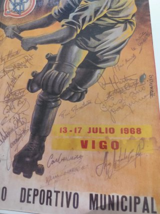 Cartel Hockey Patines Campeonato Europa Firmado