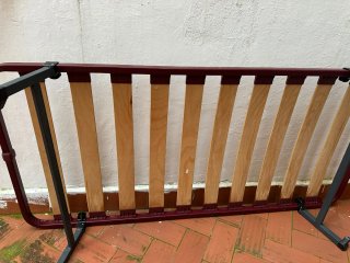 Somier 90 cm Metal y Madera