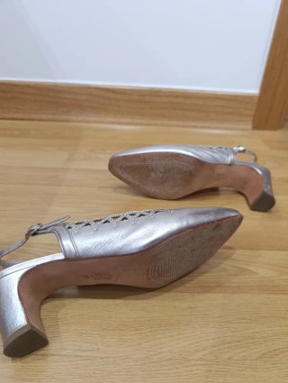 Zapatos de fiesta rosa plateados Guanflex