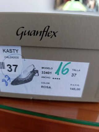 Zapatos de fiesta rosa plateados Guanflex