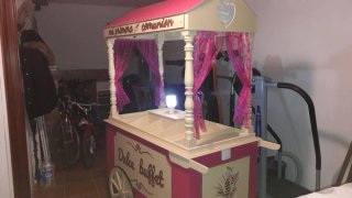 Carrito de chuches para eventos,139x66x180