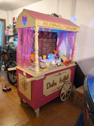 Carrito de chuches para eventos,139x66x180