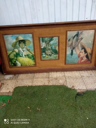 Cuadro antiguo tríptico