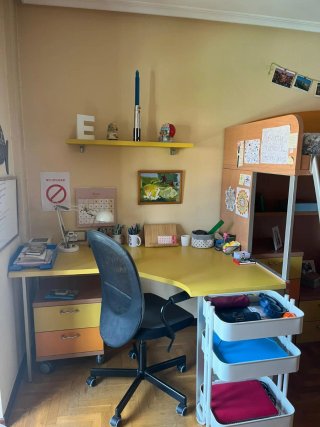 Litera con escritorio y estanterías/cajones