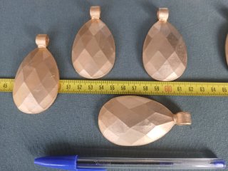 Lote 10 Colgantes Zamak Dorados