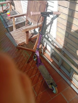 Patinete morado para niñas