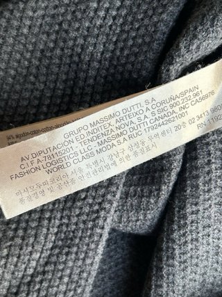 Suéter Massimo Dutti Gris Texturizado