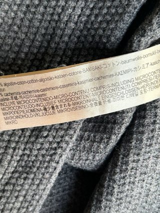 Suéter Massimo Dutti Gris Texturizado