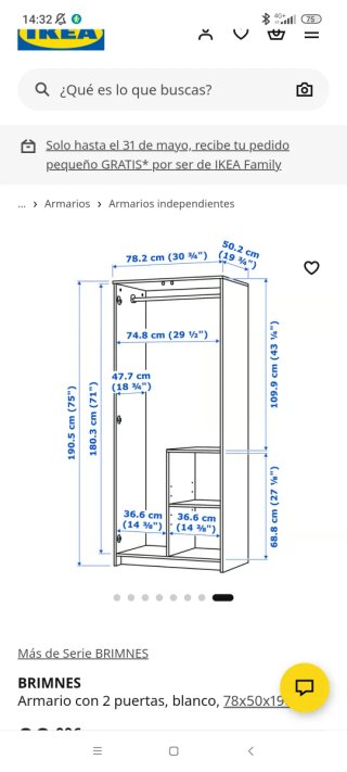 Armario 2 puertas blanco IKEA