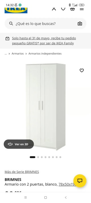 Armario 2 puertas blanco IKEA