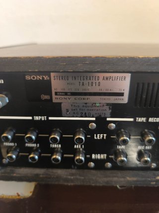 Amplificador Sony TA-1010 Integrado