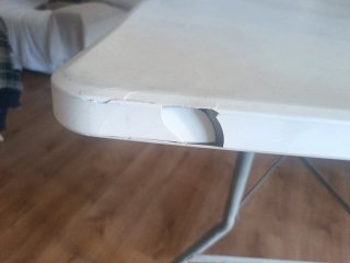 Mesa plegable camping/terraza blanca
