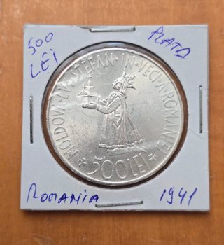 Moneda Plata 100000 Lei Rumanía 1946