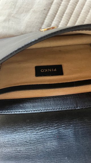 Bolso Pinko negro cadena dorada vintage