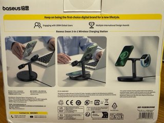 Baseus Swan 3 en 1 Cargador Inalámbrico