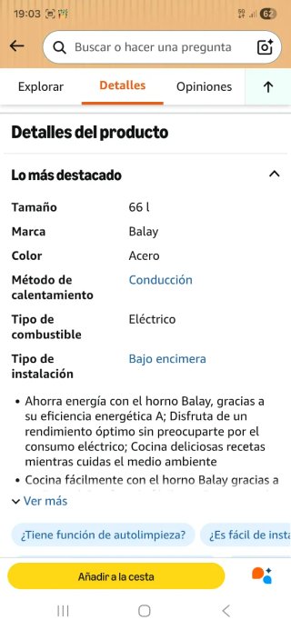 Horno Balay