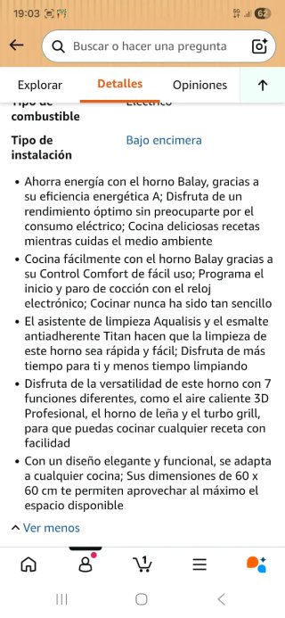 Horno Balay