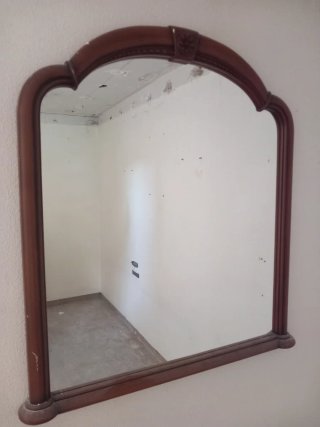 Espejo de Pared Madera y Cristal