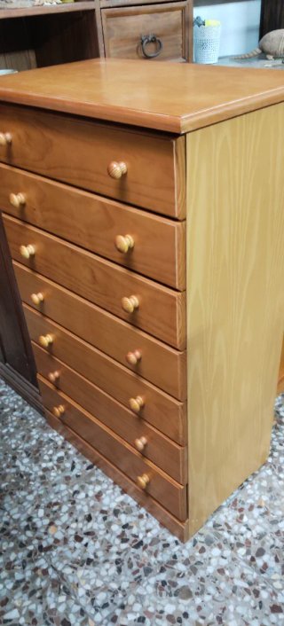 Sinfonier madera maciza 7 cajones