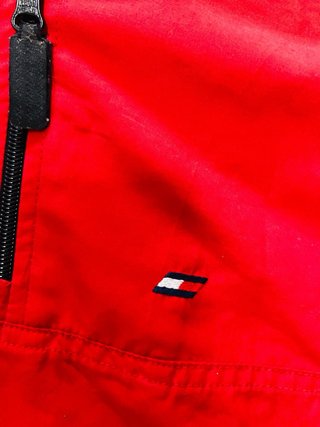 Chaqueta Cortavientos Tommy Hilfiger Roja Vintage