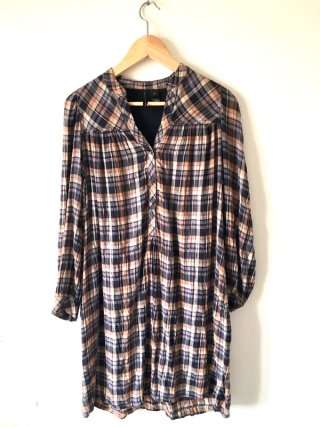 Vestido camisero corto Mango cuadros