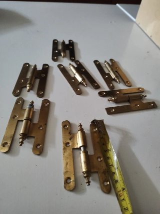 Bisagras Latón Puertas Madera 7 unidades completas