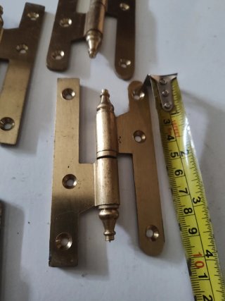 Bisagras Latón Puertas Madera 7 unidades completas
