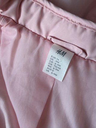 Chaqueta H&M bebé rosa