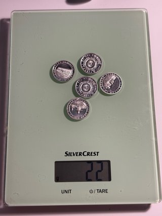 Colección 5 Monedas Plata Edificios Históricos
