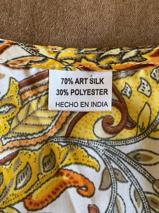 Vestido India Seda Artificial y Poliéster
