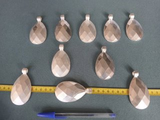 Lote 10 Colgantes Zamak Mate Plateados