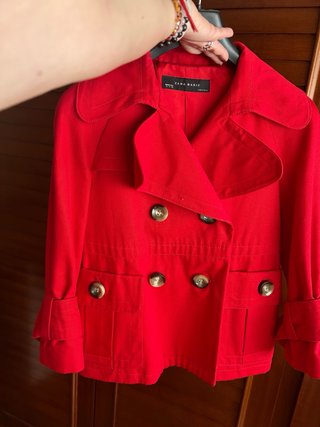 Cazadora Zara Roja Talla S