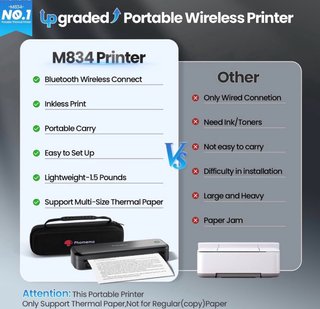 Phomemo M834 Impresora Térmica A4 Bluetooth