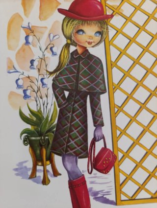 Lote 8 Postales Vintage Ilustradas