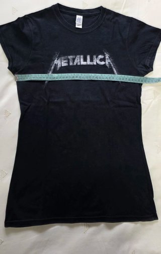 Camiseta Metallica Manga Corta Mujer Negra