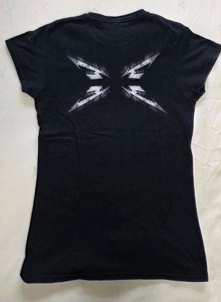 Camiseta Metallica Manga Corta Mujer Negra